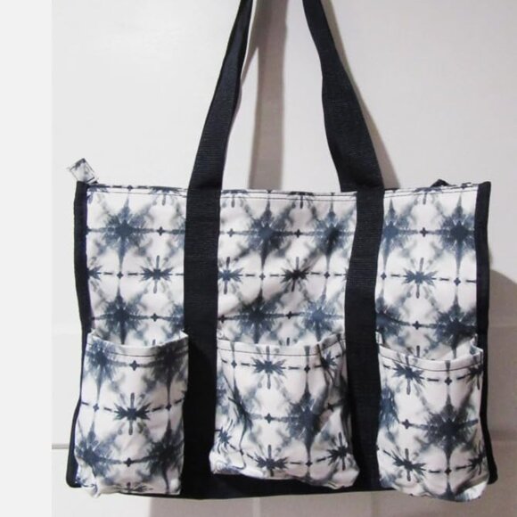 Thirty-One Zip Top Organizing Utility in Indigo Burst - Picture 1 of 7